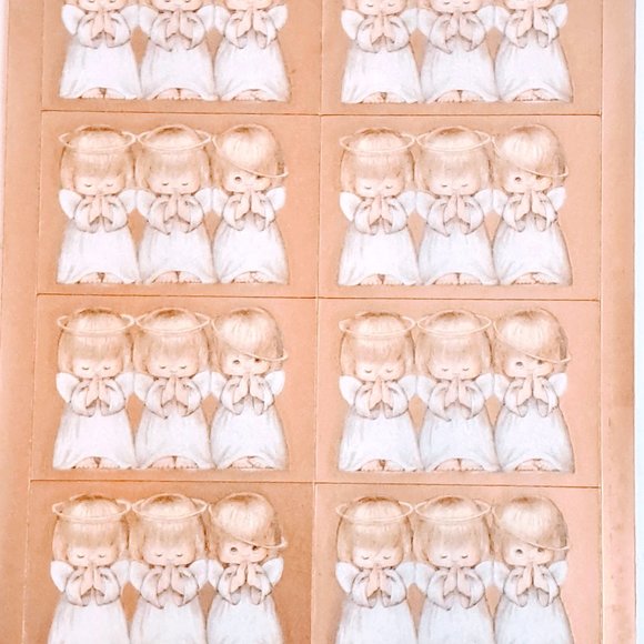 4 Page Lot of Vinyl Christmas Angel Stickers for Gifts Party Favors Scrapbooking - Picture 4 of 5